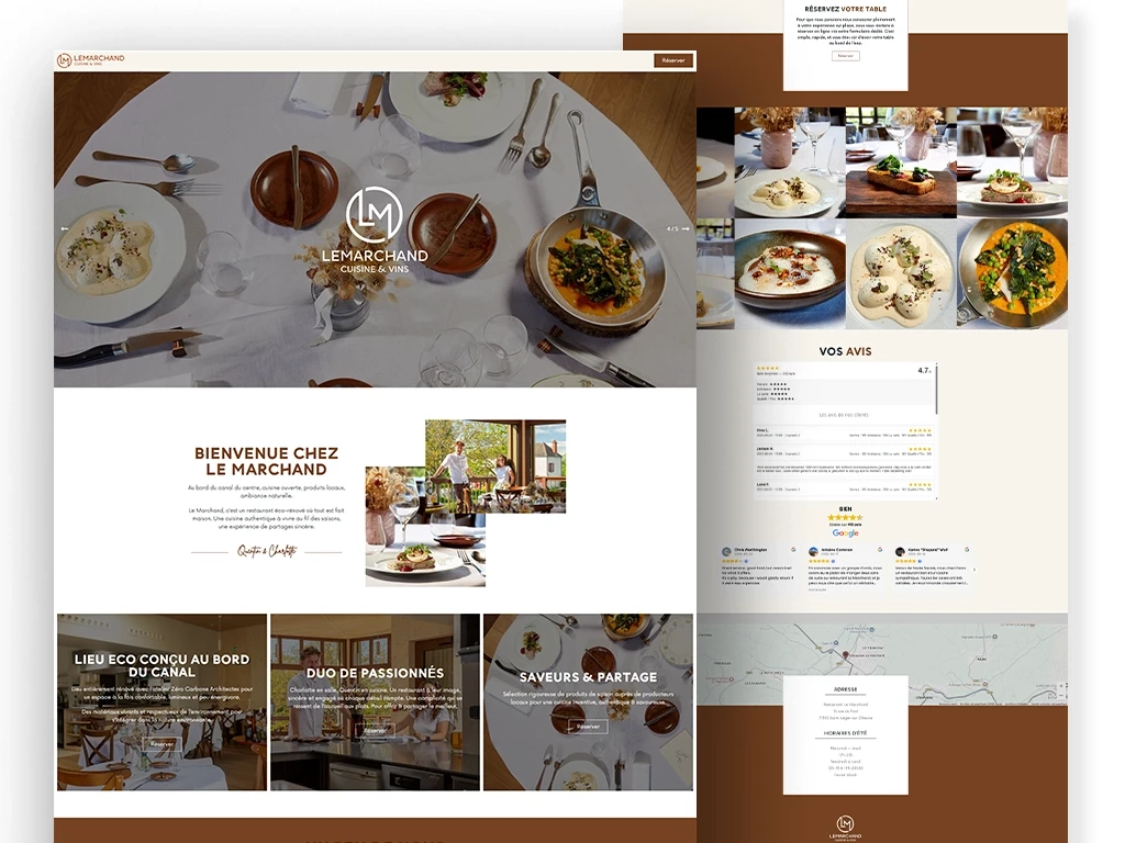 site-vitrine-restaurant-lemarchan
